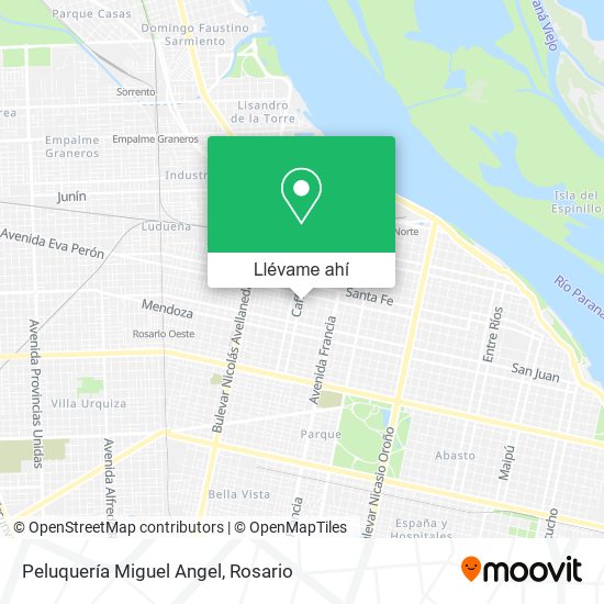 Mapa de Peluquería Miguel Angel