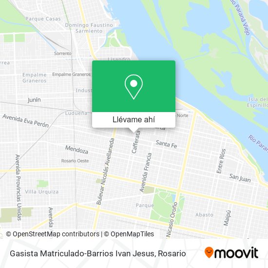 Mapa de Gasista Matriculado-Barrios Ivan Jesus
