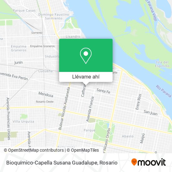 Mapa de Bioquímico-Capella Susana Guadalupe