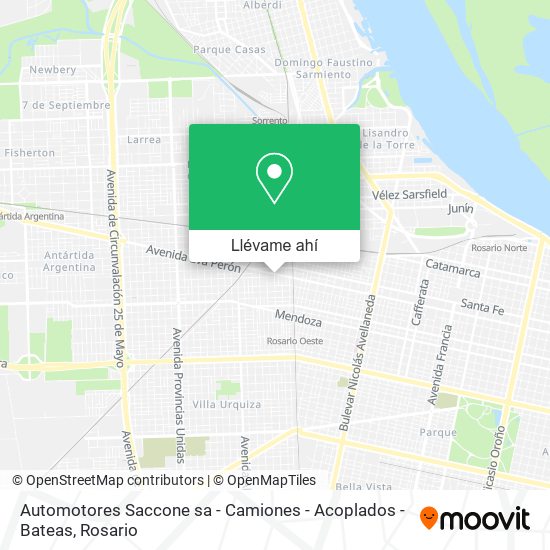 Mapa de Automotores Saccone sa - Camiones - Acoplados - Bateas