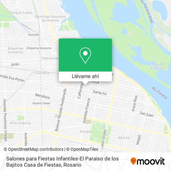 Mapa de Salones para Fiestas Infantiles-El Paraiso de los Bajitos Casa de Fiestas