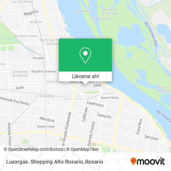Mapa de Luxorgas. Shopping Alto Rosario