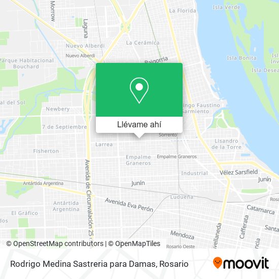 Mapa de Rodrigo Medina Sastreria para Damas