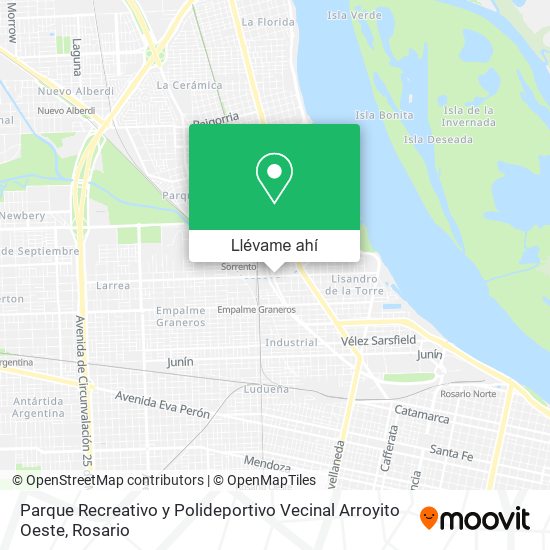 Mapa de Parque Recreativo y Polideportivo Vecinal Arroyito Oeste
