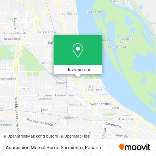 Mapa de Asociacion Mutual Barrio Sarmiento
