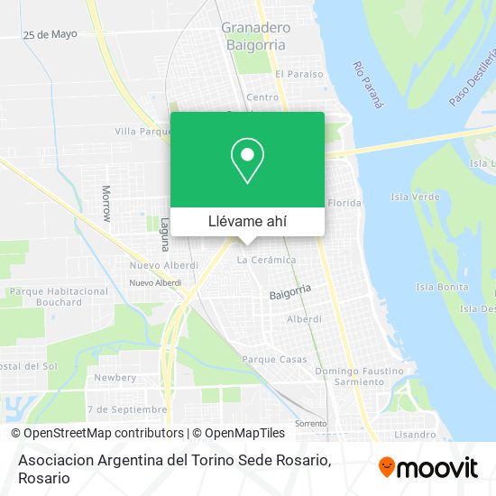 Mapa de Asociacion Argentina del Torino Sede Rosario