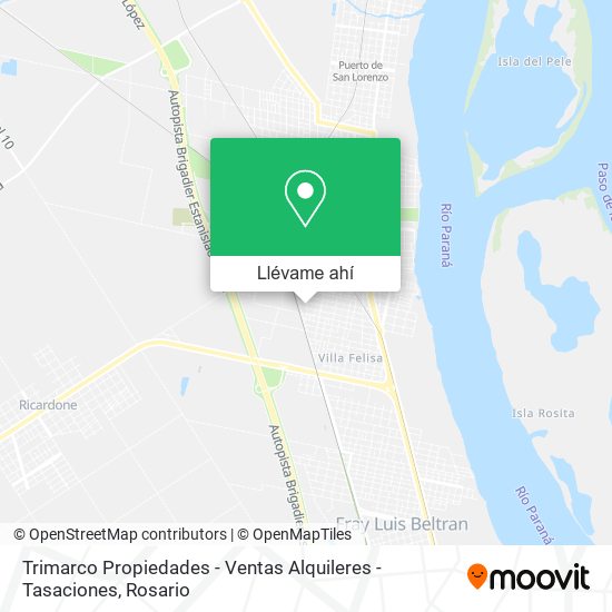 Mapa de Trimarco Propiedades - Ventas Alquileres - Tasaciones