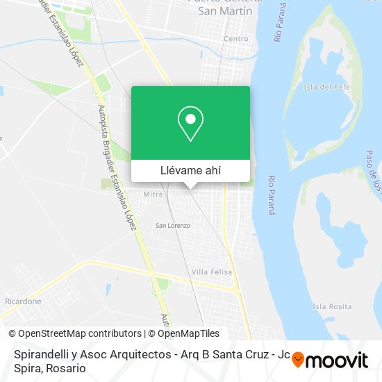 Mapa de Spirandelli y Asoc Arquitectos - Arq B Santa Cruz - Jc Spira