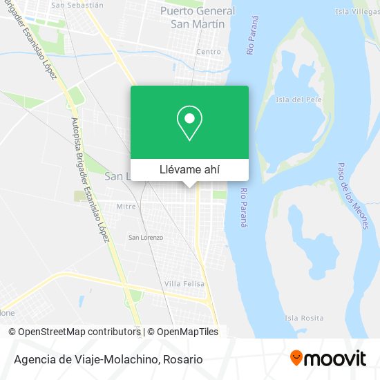 Mapa de Agencia de Viaje-Molachino