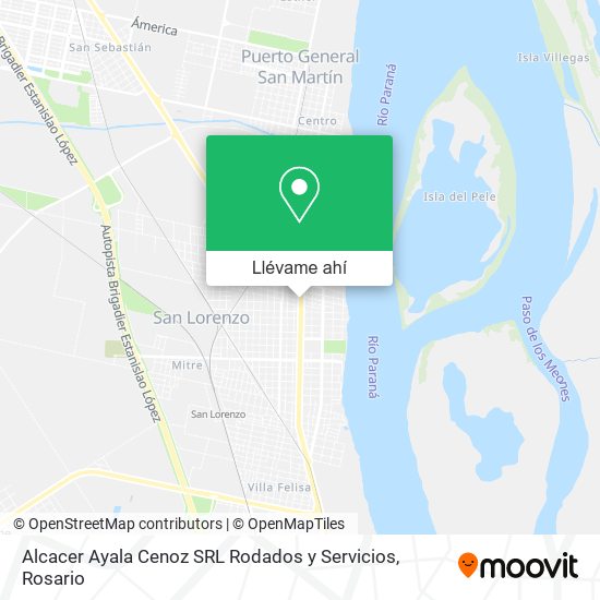 Mapa de Alcacer Ayala Cenoz SRL Rodados y Servicios