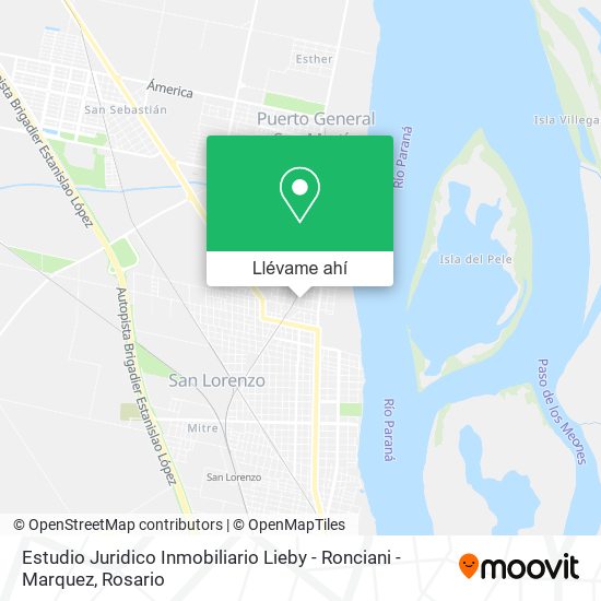 Mapa de Estudio Juridico Inmobiliario Lieby - Ronciani - Marquez