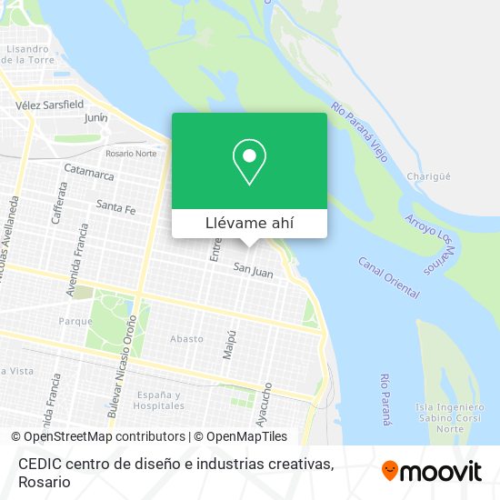 Mapa de CEDIC centro de diseño e industrias creativas