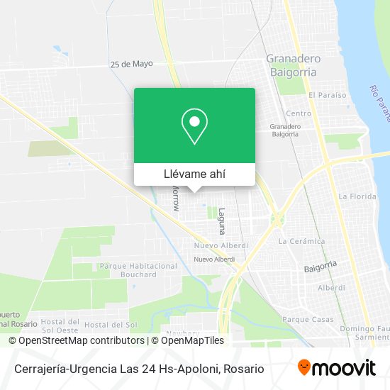 Mapa de Cerrajería-Urgencia Las 24 Hs-Apoloni