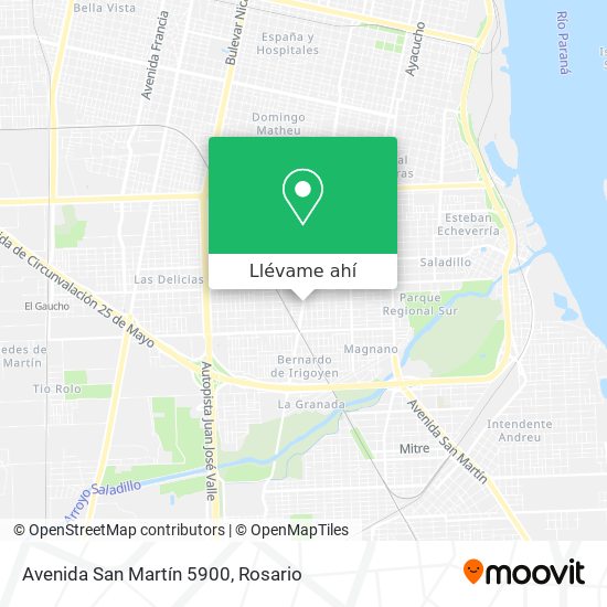 Mapa de Avenida San Martín 5900