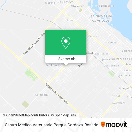 Mapa de Centro Médico Veterinario Parque Cordova