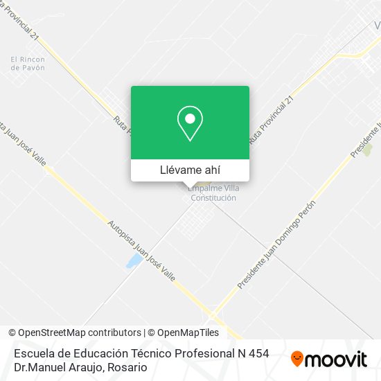 Mapa de Escuela de Educación Técnico Profesional N 454 Dr.Manuel Araujo