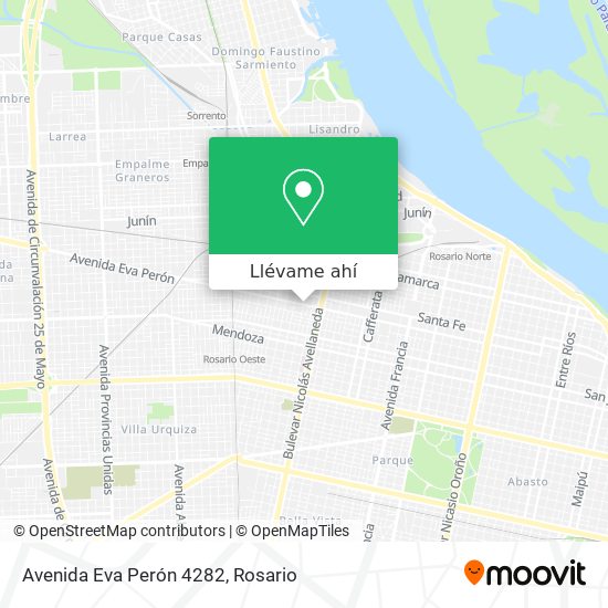 Mapa de Avenida Eva Perón 4282