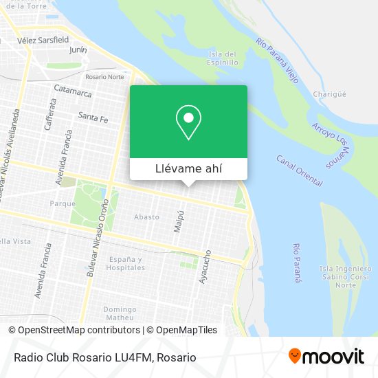 Mapa de Radio Club Rosario LU4FM