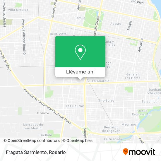 Mapa de Fragata Sarmiento