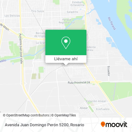 Mapa de Avenida Juan Domingo Perón 5200
