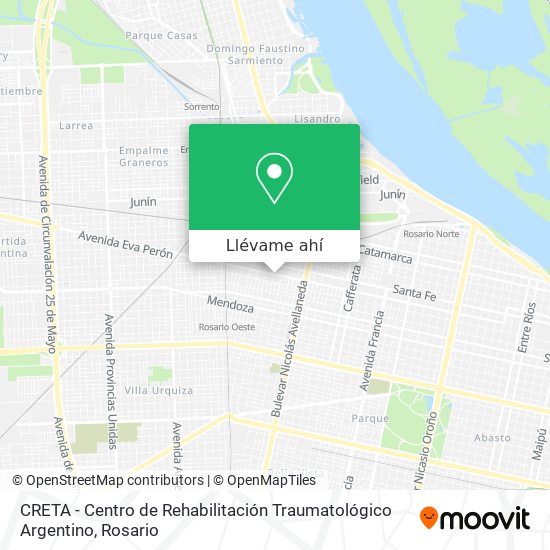 Mapa de CRETA - Centro de Rehabilitación Traumatológico Argentino