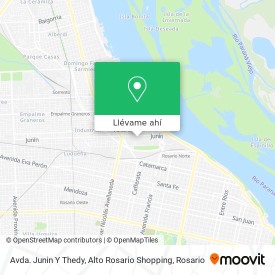 Mapa de Avda. Junin Y Thedy, Alto Rosario Shopping