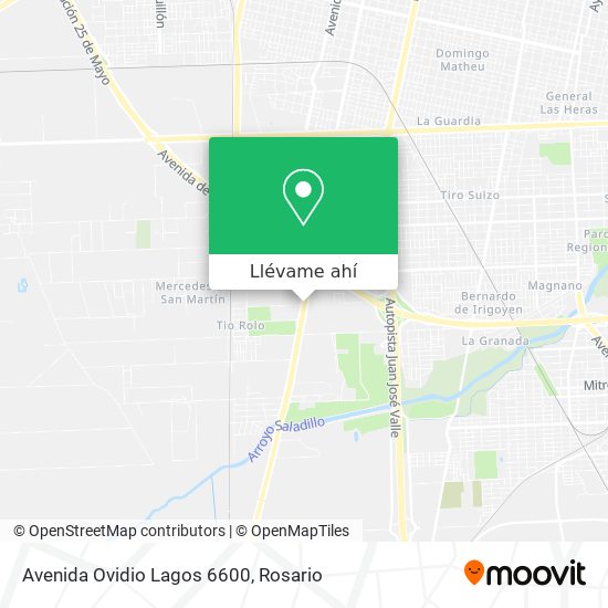 Mapa de Avenida Ovidio Lagos 6600