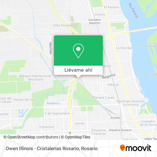 Mapa de Owen Illinois - Cristalerías Rosario
