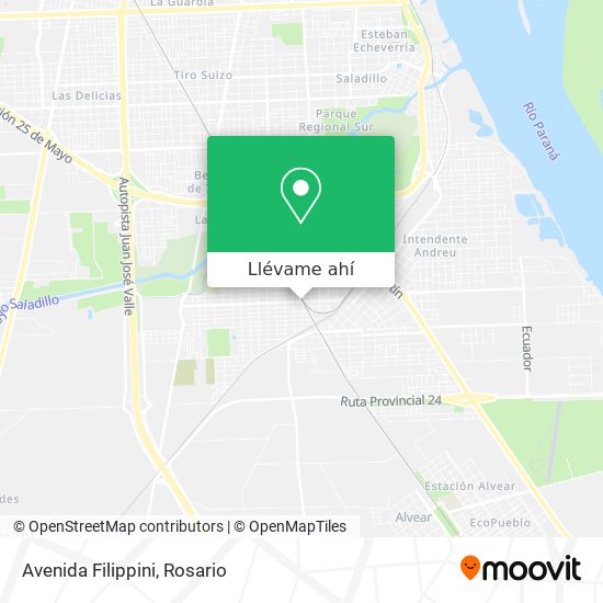 Mapa de Avenida Filippini