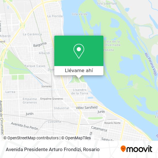 Mapa de Avenida Presidente Arturo Frondizi