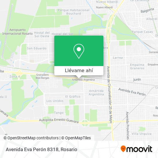 Mapa de Avenida Eva Perón 8318
