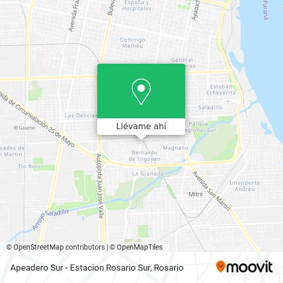 Mapa de Apeadero Sur - Estacion Rosario Sur