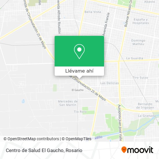 Mapa de Centro de Salud El Gaucho
