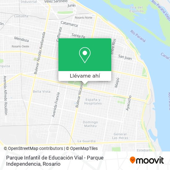 Mapa de Parque Infantil de Educación Vial - Parque Independencia