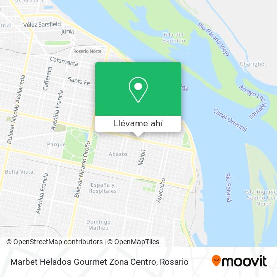 Mapa de Marbet Helados Gourmet Zona Centro
