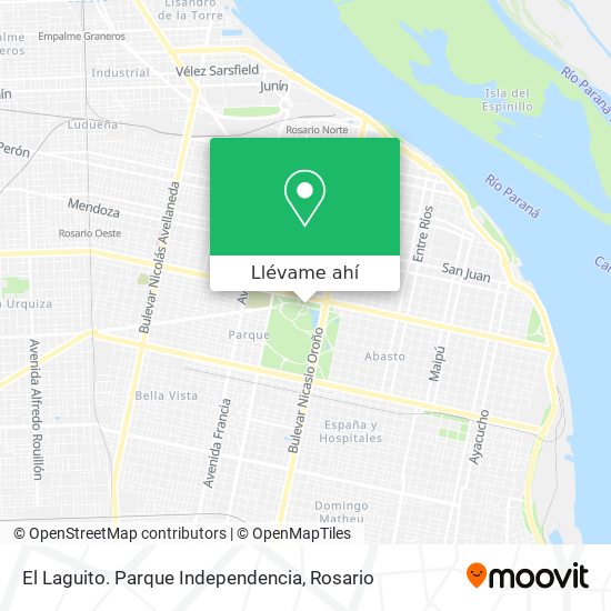 Mapa de El Laguito. Parque Independencia