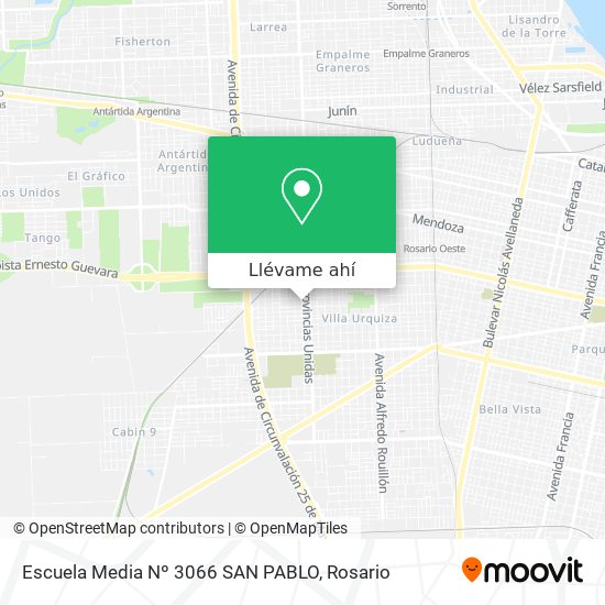 Mapa de Escuela Media Nº 3066 SAN PABLO