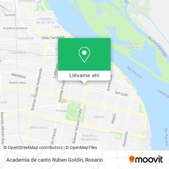 Mapa de Academia de canto Ruben Goldin