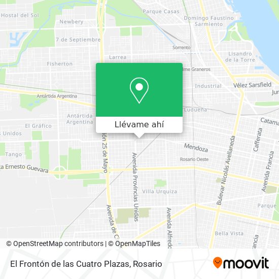 Mapa de El Frontón de las Cuatro Plazas