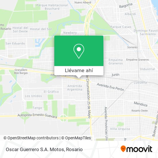 Mapa de Oscar Guerrero S.A. Motos