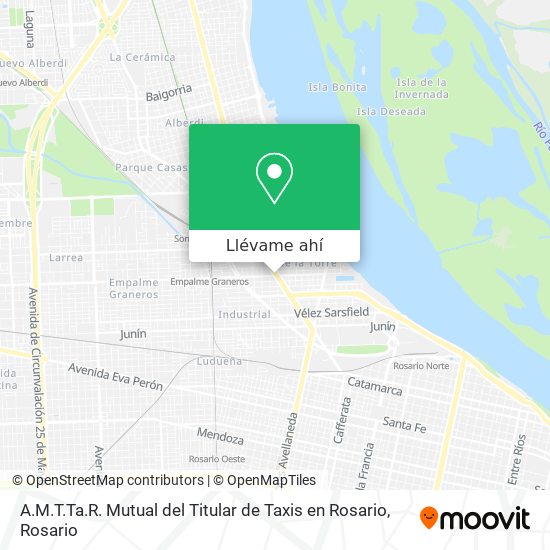 Mapa de A.M.T.Ta.R. Mutual del Titular de Taxis en Rosario
