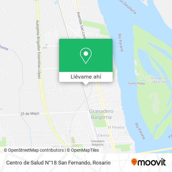Mapa de Centro de Salud N°18  San Fernando