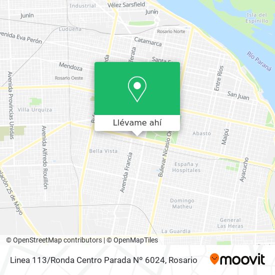 Mapa de Linea 113 / Ronda Centro  Parada Nº 6024