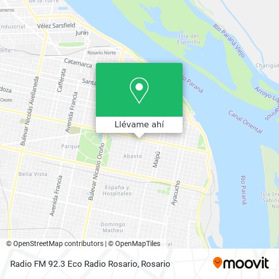 Mapa de Radio FM 92.3 Eco Radio Rosario