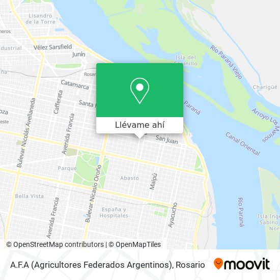 Mapa de A.F.A (Agricultores Federados Argentinos)