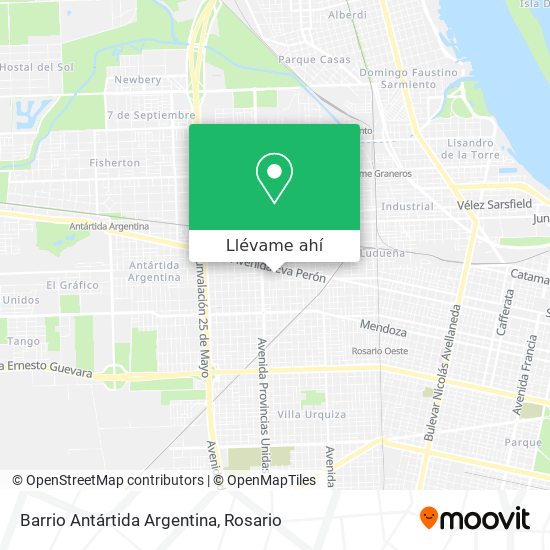 Mapa de Barrio Antártida Argentina