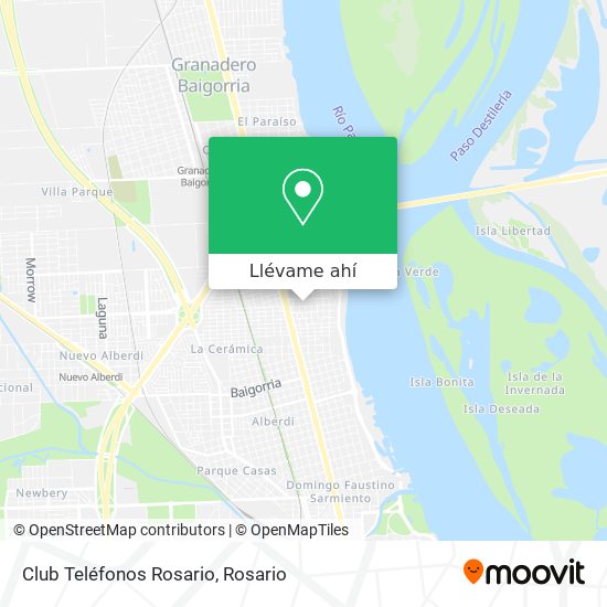 Mapa de Club Teléfonos Rosario
