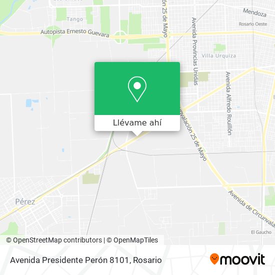 Mapa de Avenida Presidente Perón 8101