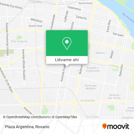 Mapa de Plaza Argentina
