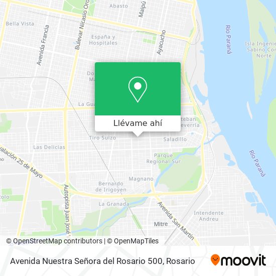 Mapa de Avenida Nuestra Señora del Rosario 500